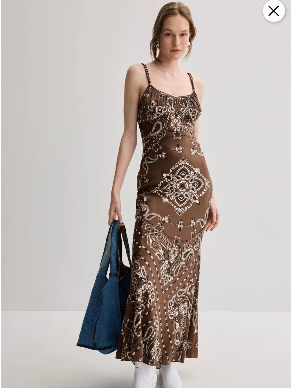 Sandro Bandana Print Midi Dress, US Size: 8 - Picture 1 of 16
